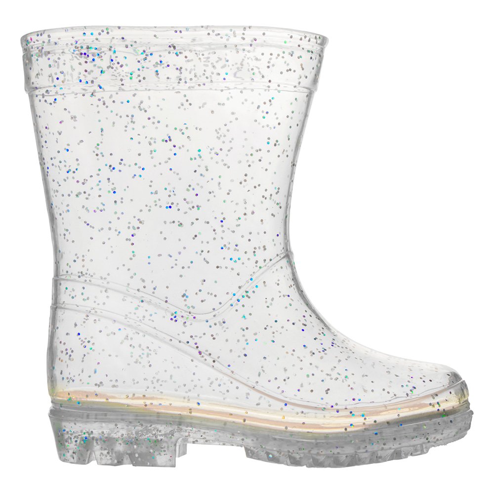Kit Galocha Infantil Transparente Glitter Prata Feminina Pimpolho 6 Pares - Numeração 22 A 33