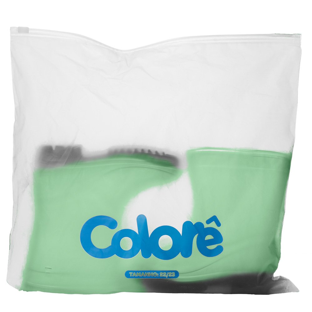 Kit Galocha Infantil Transparente Verde Masculina Pimpolho 6 Pares - Numeração 22 A 33