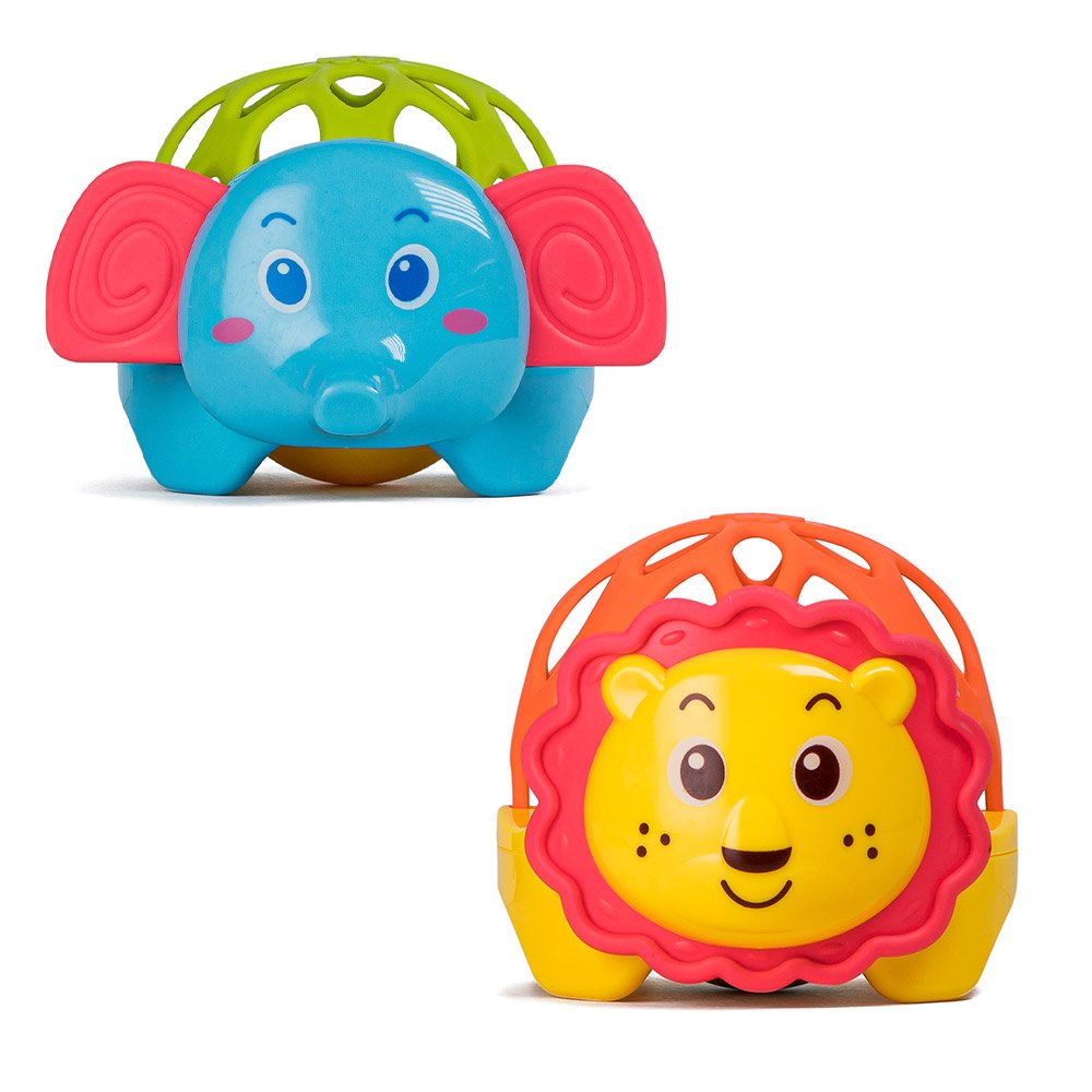 Kit Chocalho Mordedor Bichinho Unissex Pimpolho Caixa Com 6 Unidades