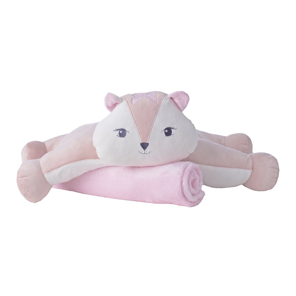 Kit Travesseiro Com Manta Esquilo Feminino Pimpolho Caixa Com 1 Unidade