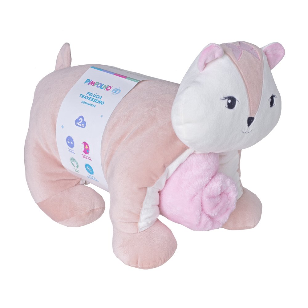 Kit Travesseiro Com Manta Esquilo Feminino Pimpolho Caixa Com 1 Unidade