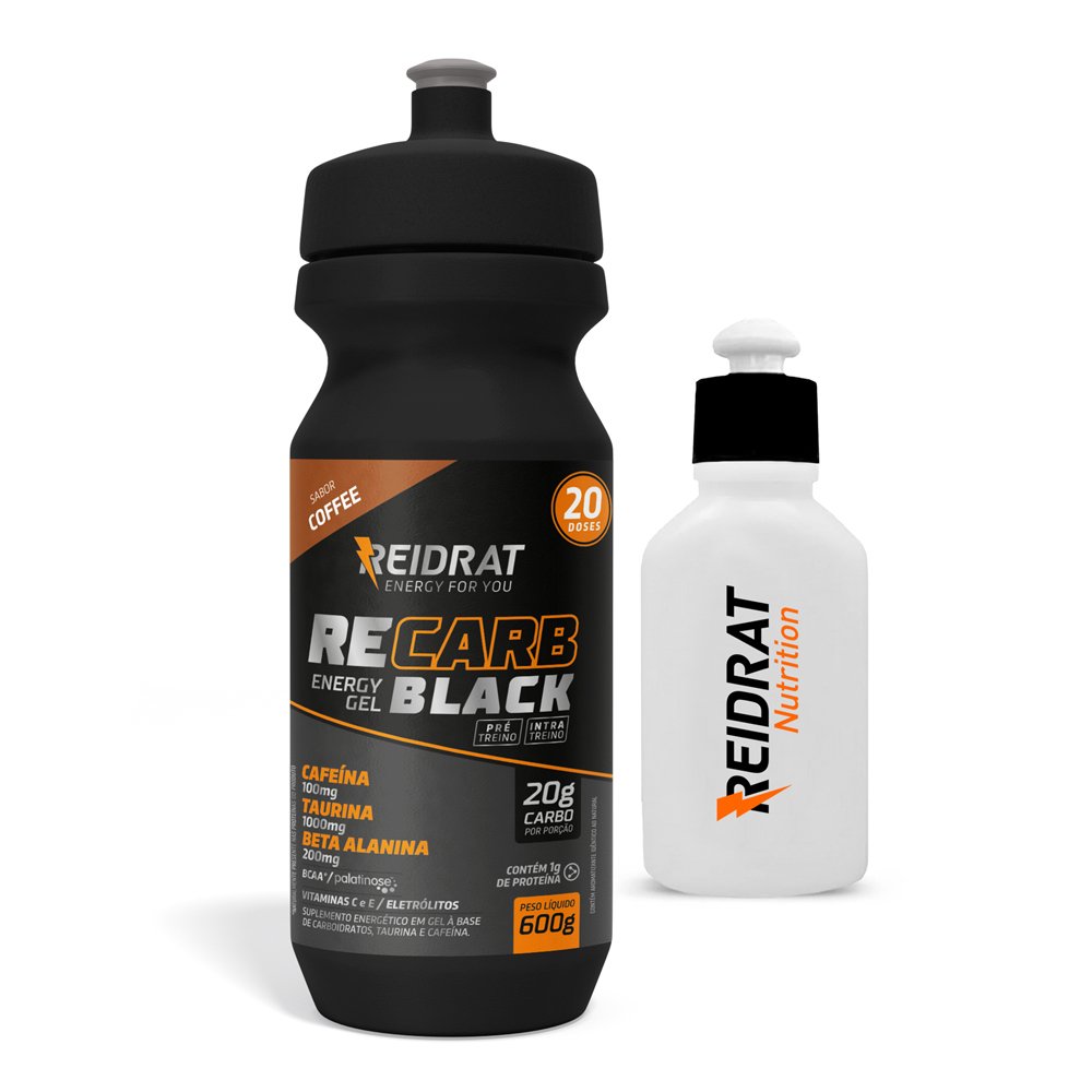 Recarb Energy Gel Black Squeeze 600g + Mini Squeeze 100 ml - Coffee