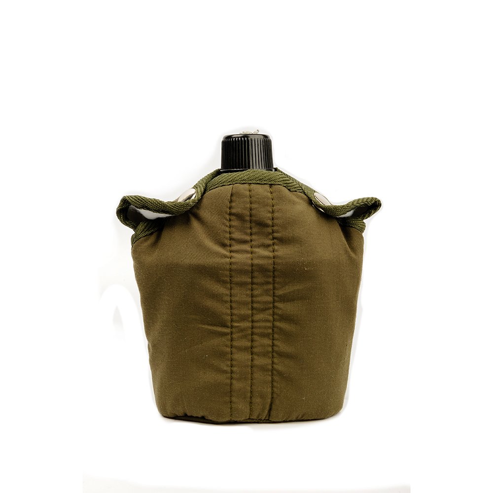 Cantil De Aluminio 900Ml Com Copo E Capa Verde Oliva - Echolife