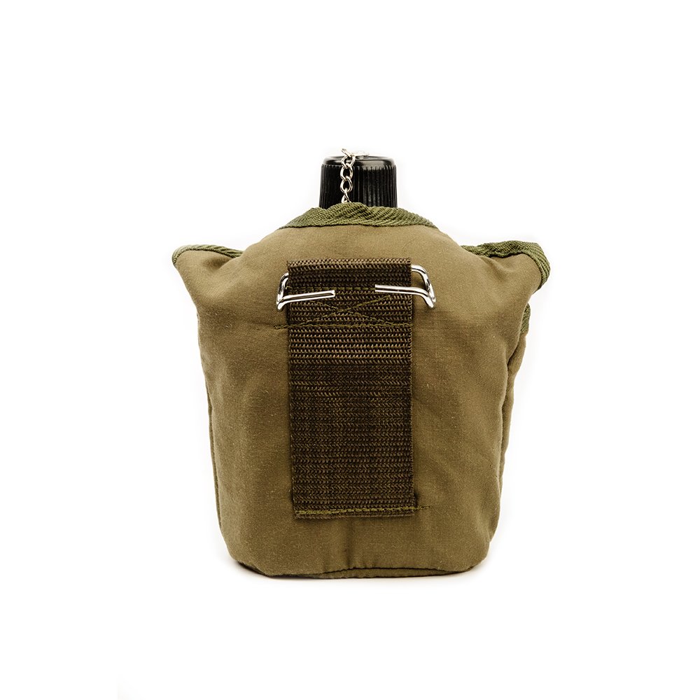 Cantil De Aluminio 900Ml Com Copo E Capa Verde Oliva - Echolife