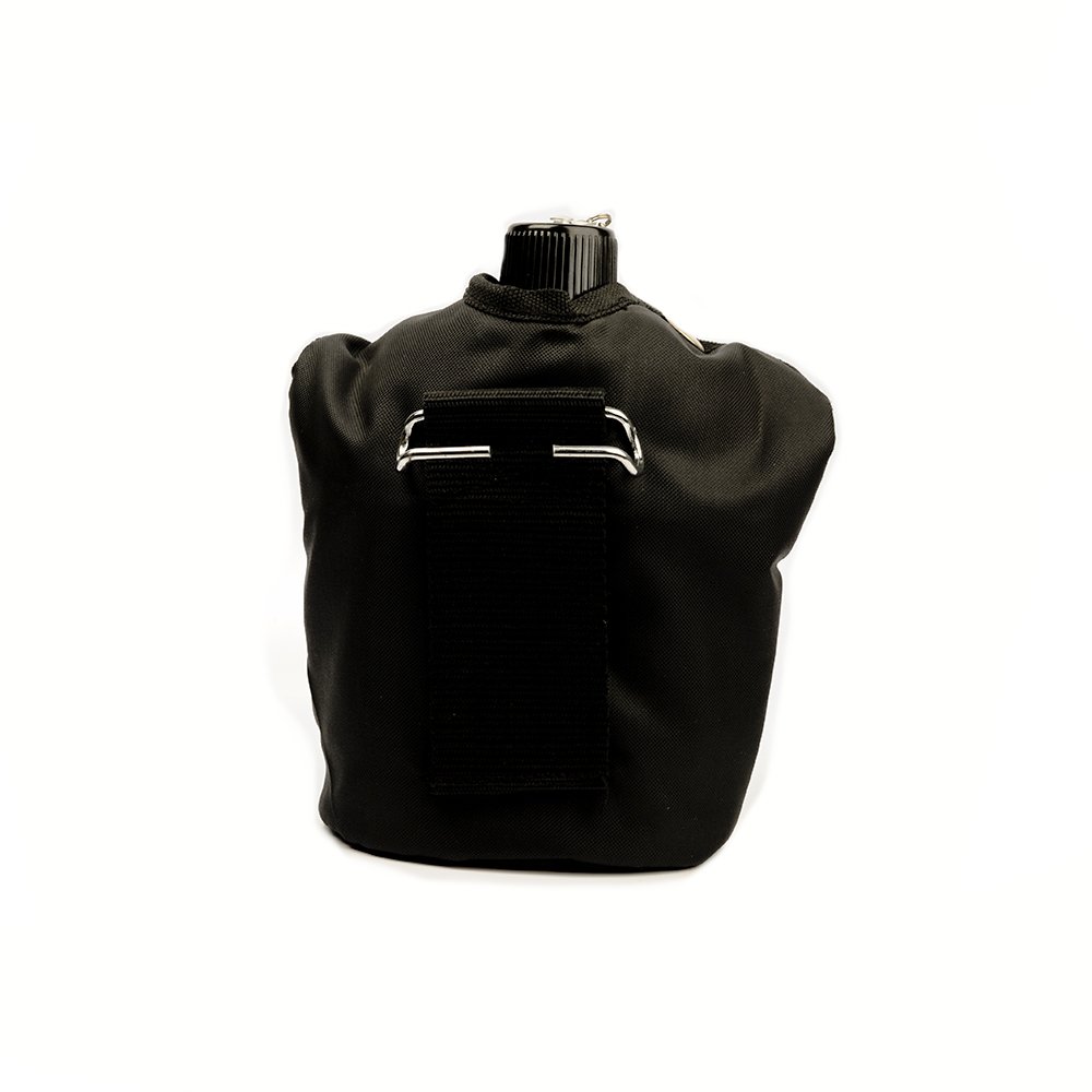 Cantil De Aluminio 900Ml Com Copo E Capa Preta - Echolife