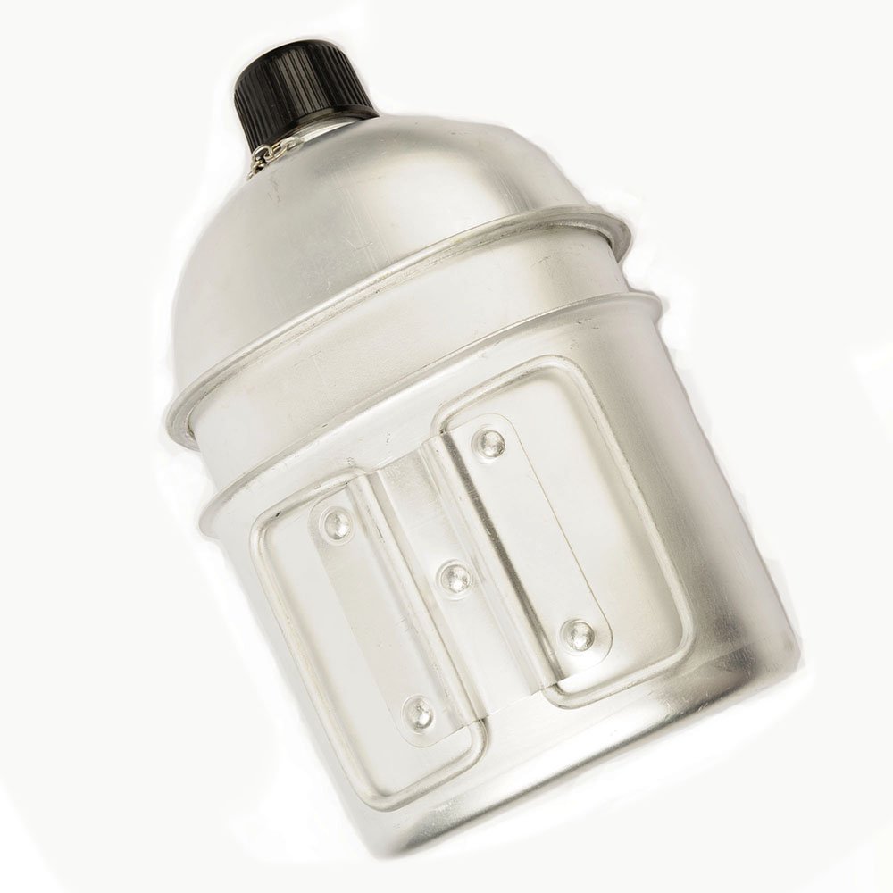 Cantil De Aluminio 900Ml Com Copo E Capa Preta - Echolife