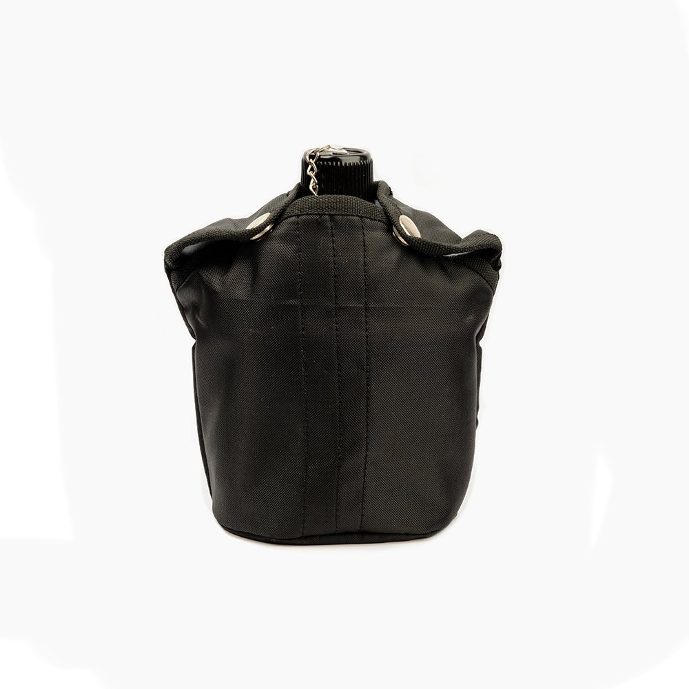 Cantil De Aluminio 900Ml Com Copo E Capa Preta - Echolife
