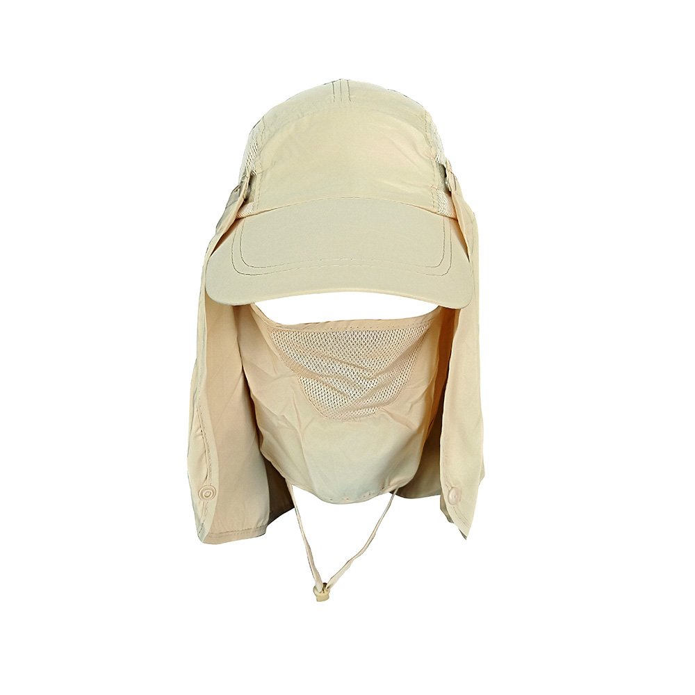 Bone Legionario Com Mascara Protecao Uv 40 Caqui - Echolife