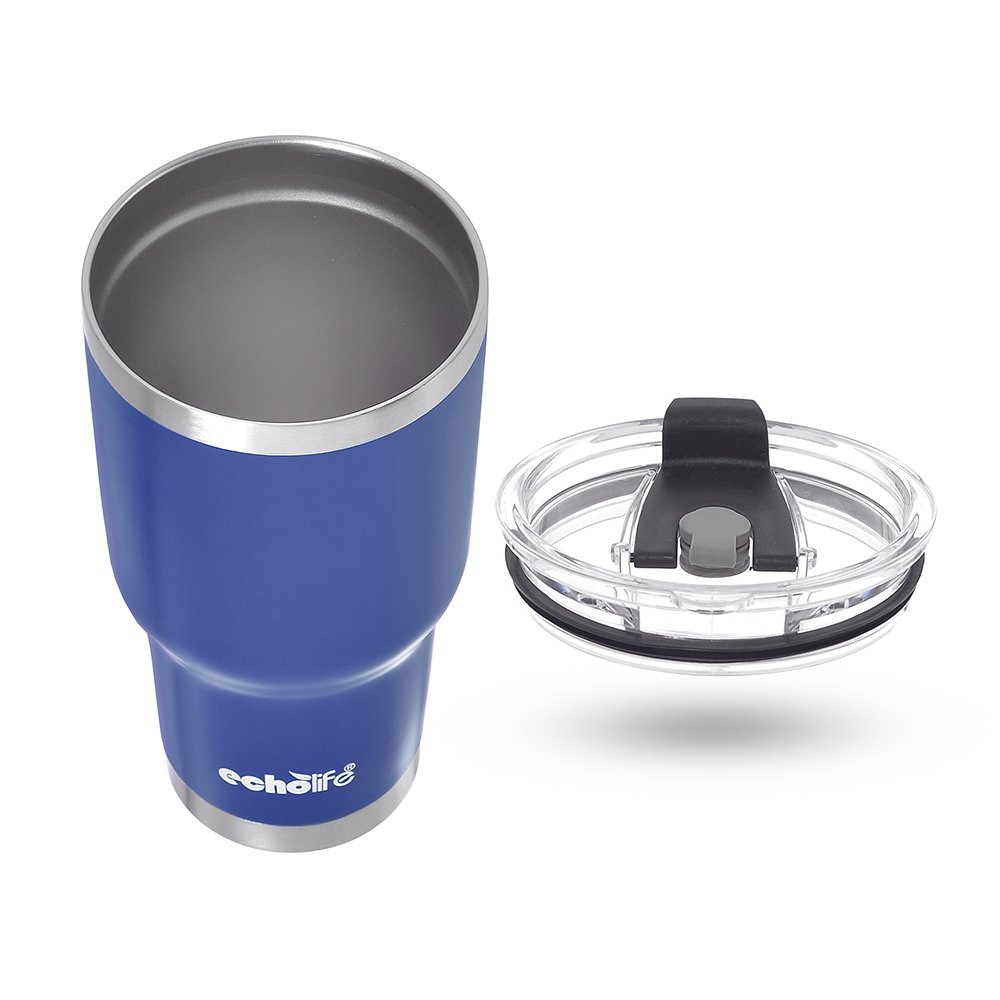 Copo Térmico 900Ml Com Tampa Azul - Echolife