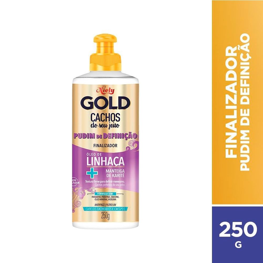 Creme para Pentear Niely Gold Cachos do Seu Jeito Pudim de Definição Finalizador 250g