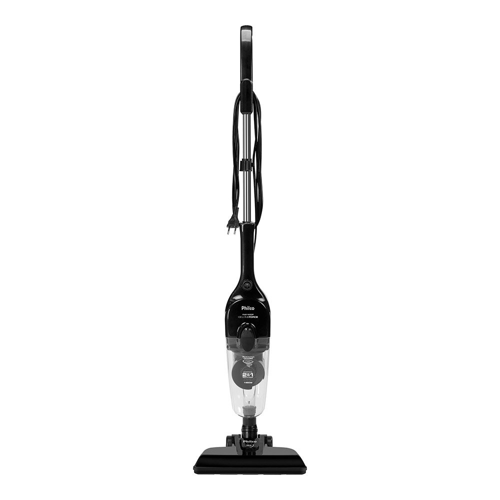 Aspirador de Pó Vertical Philco PAS1600P - 1,5 Litros 1450W 2 Em 1 Filtro Ciclone, Preto, 220V