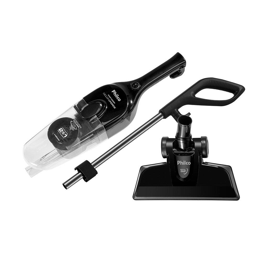 Aspirador de Pó Vertical Philco PAS1600P - 1,5 Litros 1450W 2 Em 1 Filtro Ciclone, Preto, 220V