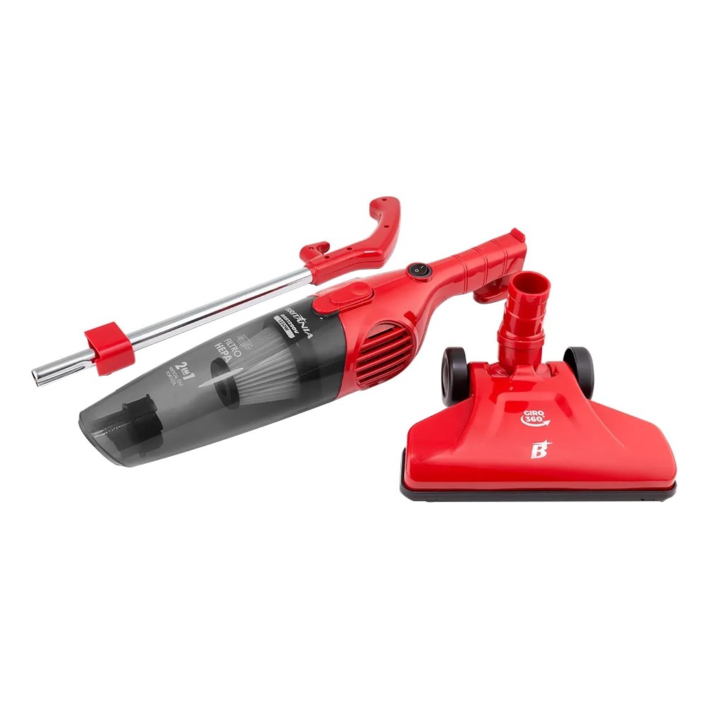 Aspirador de Pó Vertical Britânia BAS1290V - 1 Litro 1250W 2 Em 1 Vermelho 220V