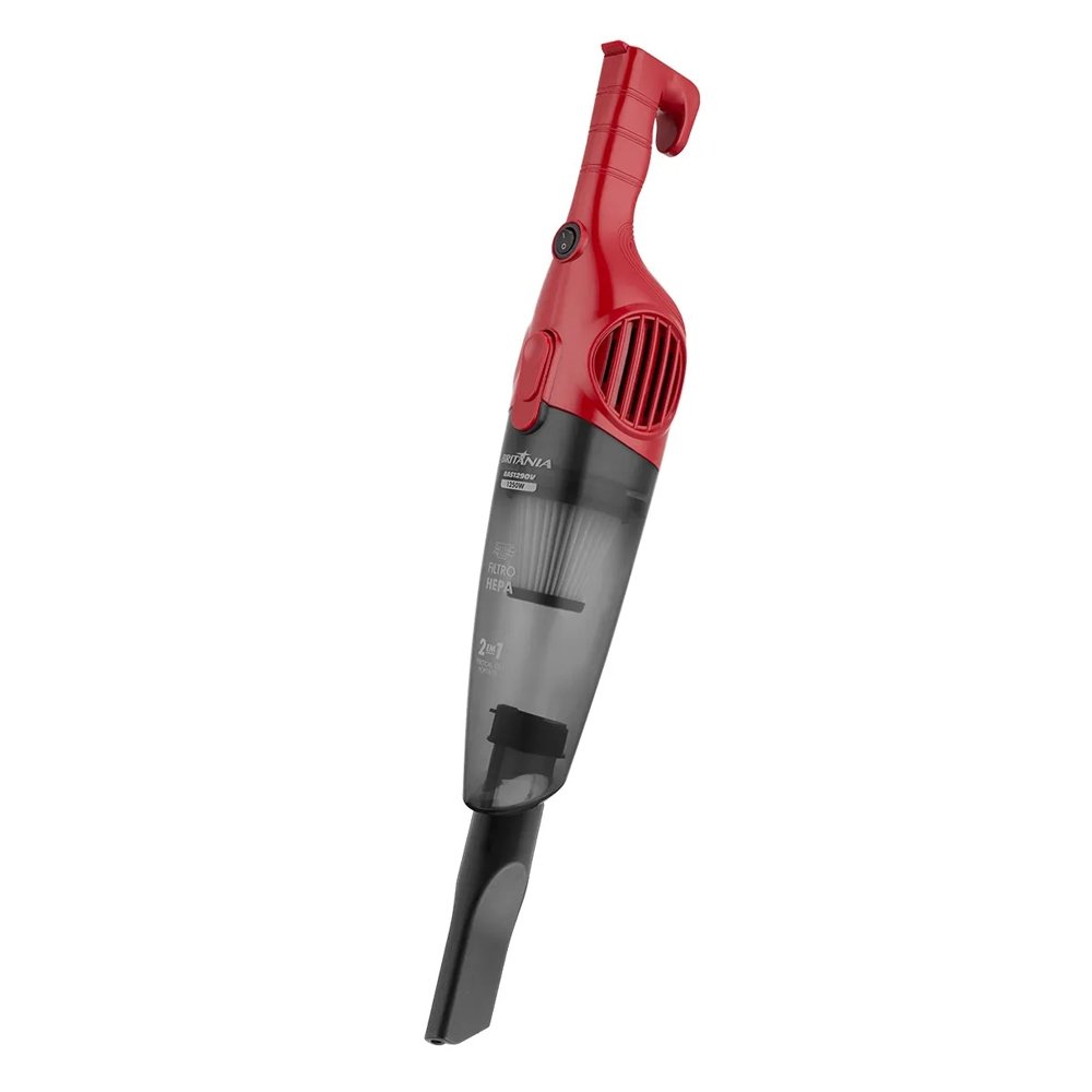 Aspirador de Pó Vertical Britânia BAS1290V - 1 Litro 1250W 2 Em 1 Vermelho 220V