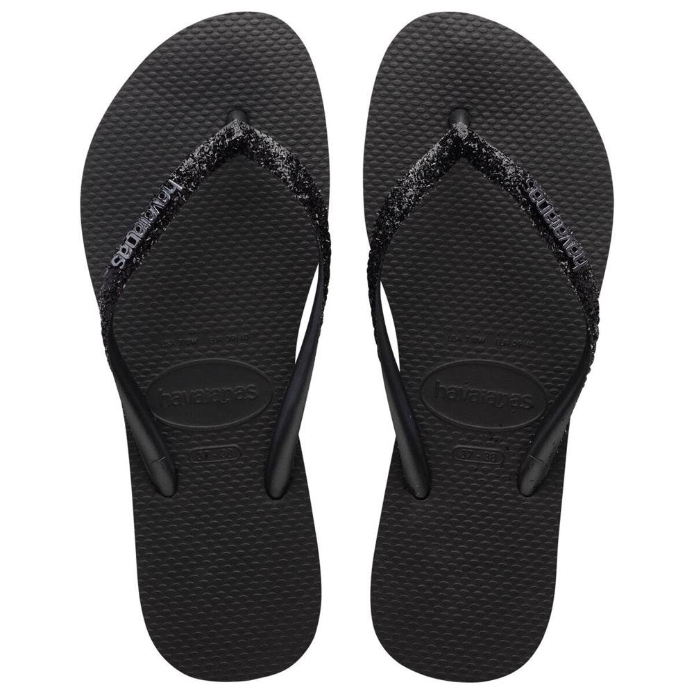 Havaianas Slim Glitter II Preto/Cinza Dark 41/42