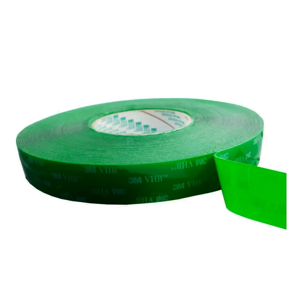 Fita Dupla Face 3m VHB 4910 Uso Interno Transparente /Verde 25mm x 20m