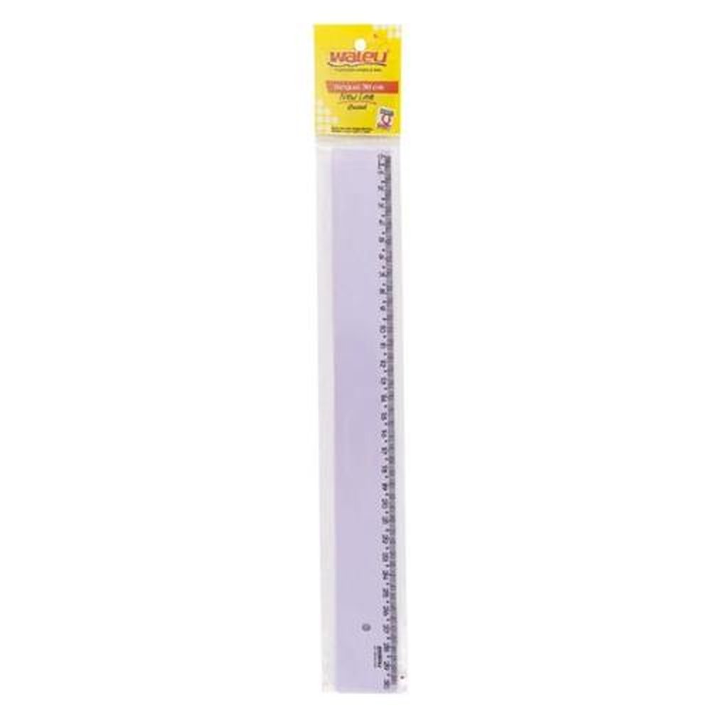 Régua Lilas Pastel 30 Cm New Line Waleu Pacote Com 10 Unidades
