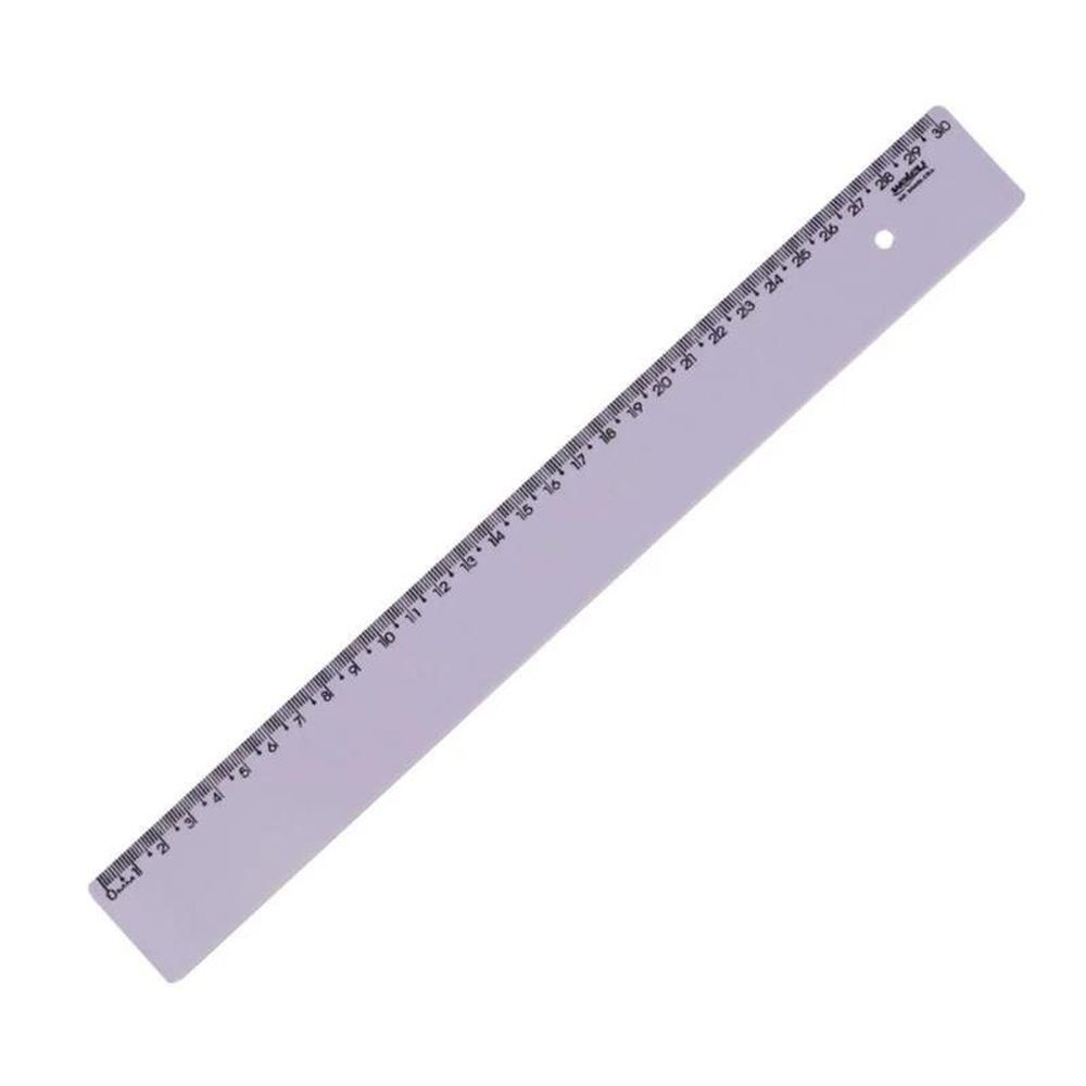 Régua Lilas Pastel 30 Cm New Line Waleu Pacote Com 10 Unidades