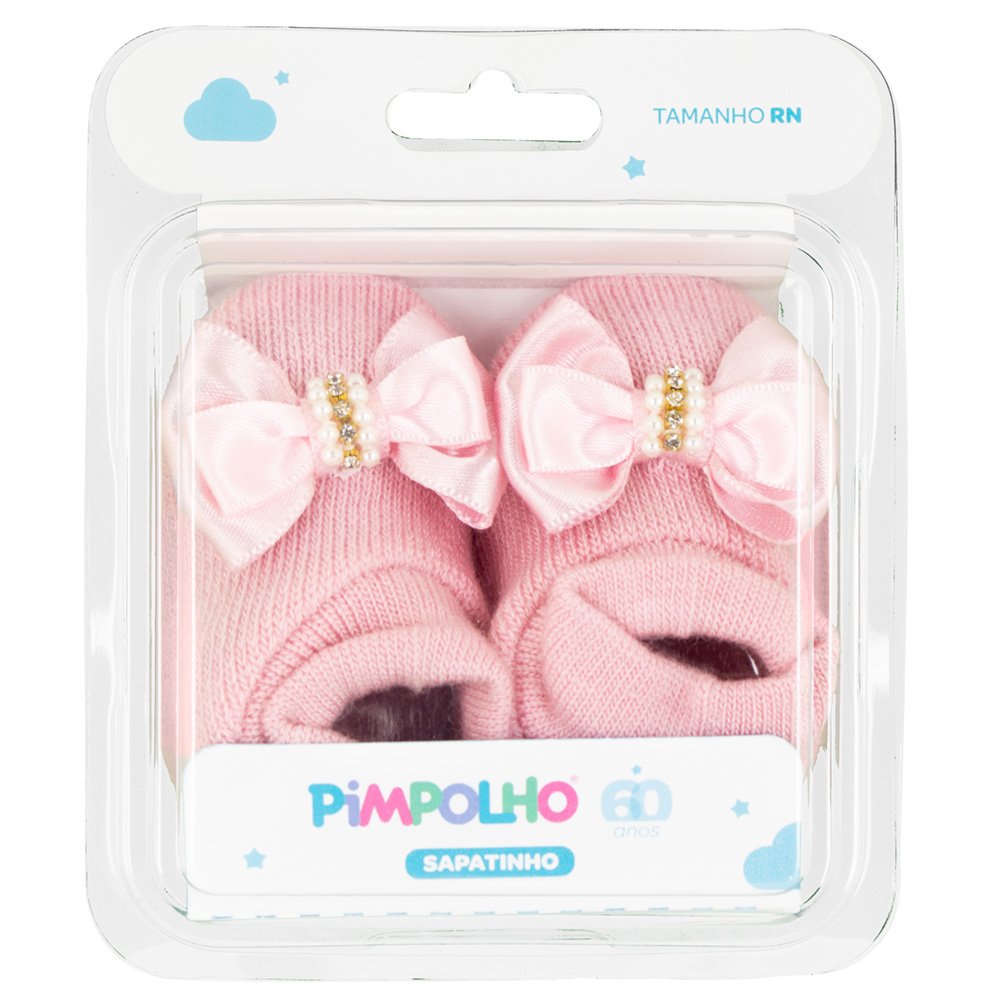 Pack Com 12 Kit Sapato Com Lacinho Recém Nascido Feminino Pimpolho