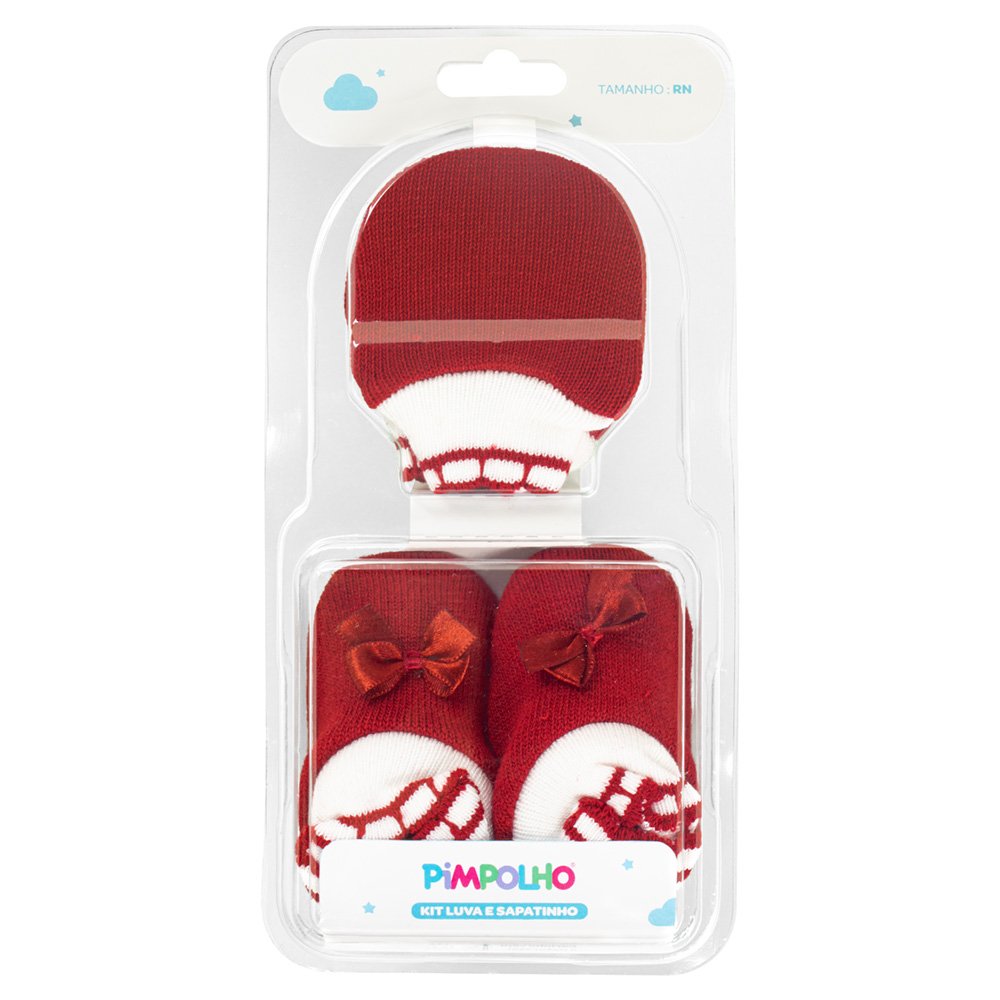 Pack Com 12 Kit Sapato E Luva Recém Nascido Feminino Pimpolho