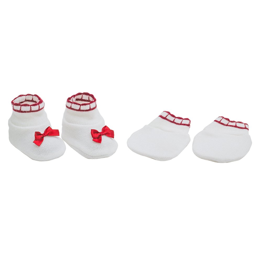 Pack Com 12 Kit Sapato E Luva Recém Nascido Feminino Pimpolho