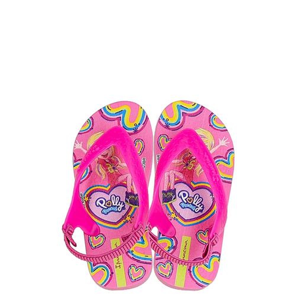 Chinelo Bebe Polly E Max Steel 26349 Rosa - Amarelo - Grade com 12 pares