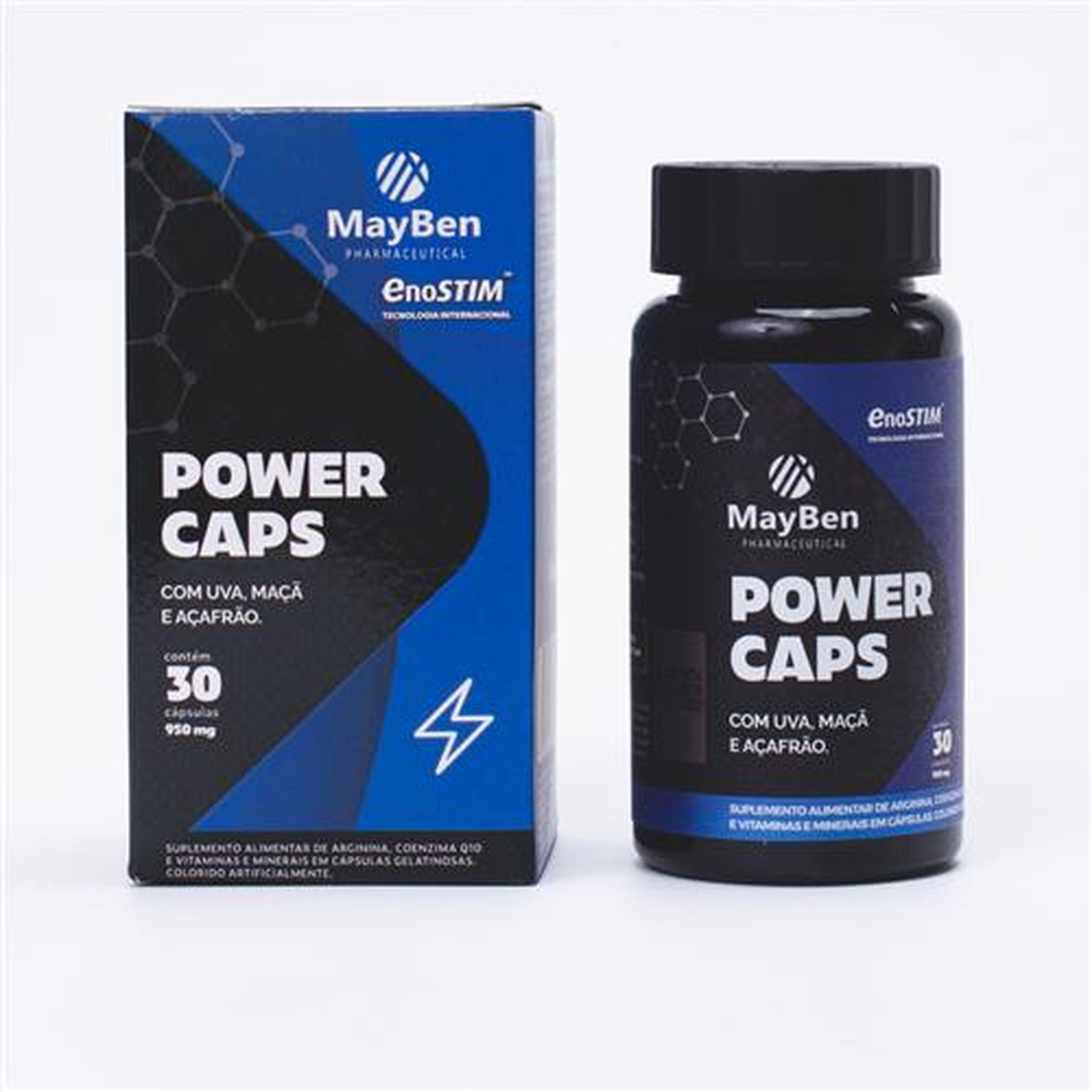 Power Caps 950 Mg com 30 Capsulas Uva + Maca + Açafrão Caps Gelatinosas ...