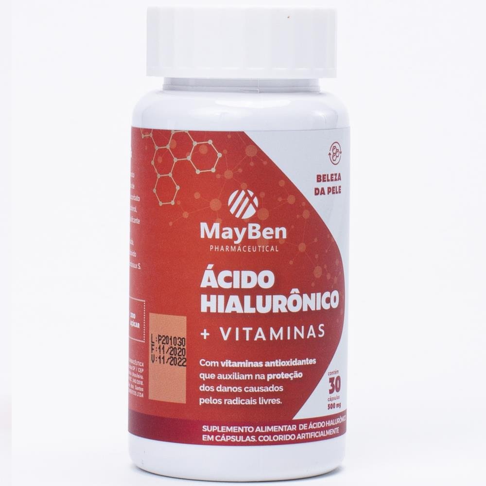 Acido Hialuronico com Vitaminas 500mg com 30 Capsulas Gelatinosas ...