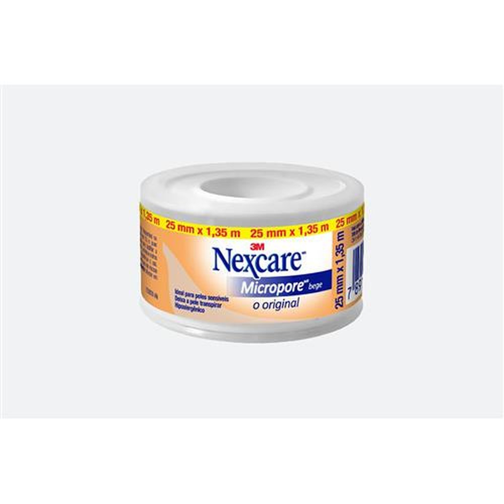 Fita Micropore 3M Nexcare Bege 25Mmx1,35M