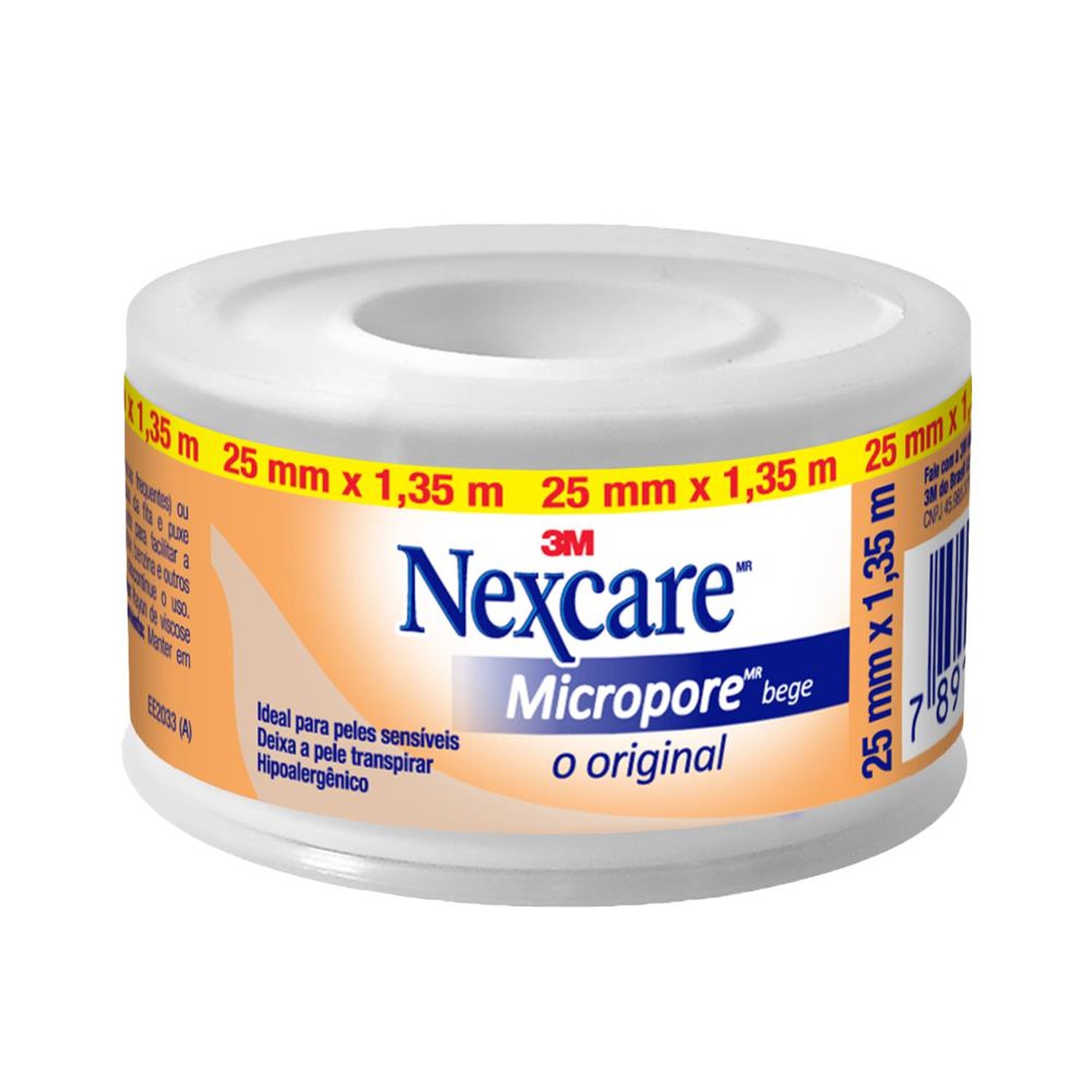 Fita Micropore 3M Nexcare Bege 25Mmx1,35M