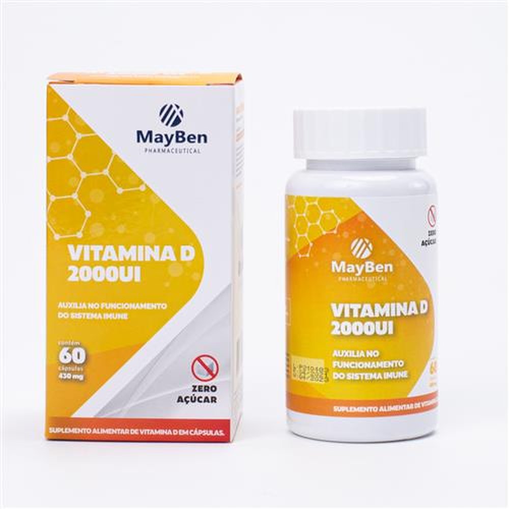 Vitamina D 2000 Ui 430mg com 60 Capsulas (Vitamina D) Mayben