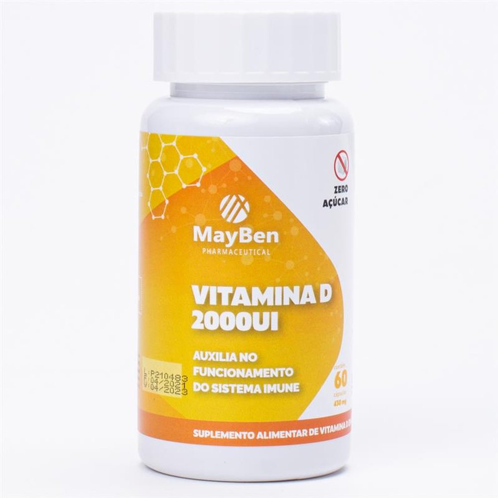 Vitamina D 2000 Ui 430mg com 60 Capsulas (Vitamina D) Mayben