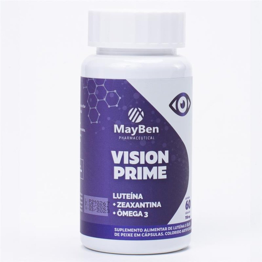 Vision Prime 750mg com 60 Capsulas ( Luteina + Zeaxantina + Omega 3) Mayben