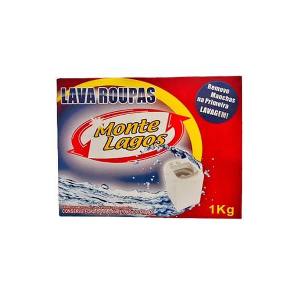 Lava Roupas em Pó Montelagos - Embalagem contém 12 caixas de 1kg
