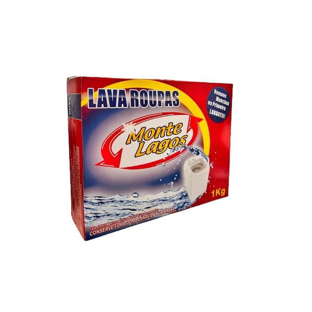 Lava Roupas em Pó Montelagos - Embalagem contém 12 caixas de 1kg