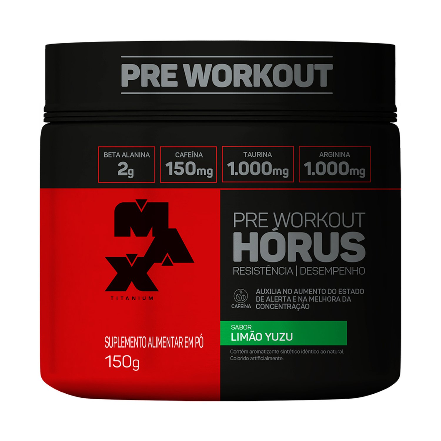 Pré Treino Hórus Pote 150g Limão Yuzu