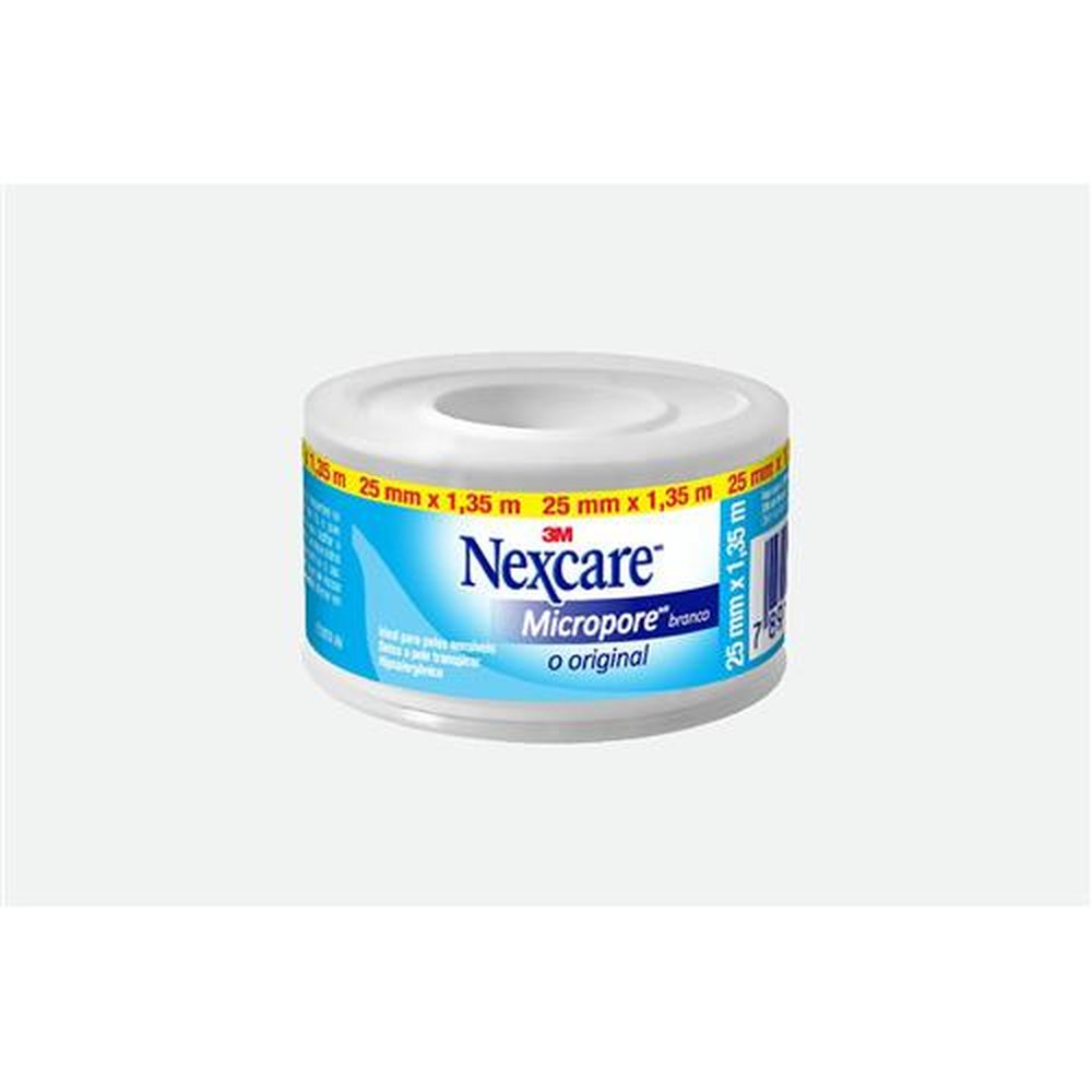 Fita Micropore 3M Nexcare Branco 25Mmx1,35M
