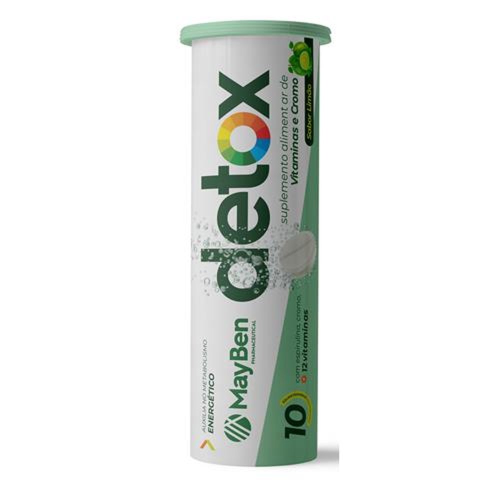 Detox Pastilha Efervescente com 10 Capsulas Mayben | Martins Atacado