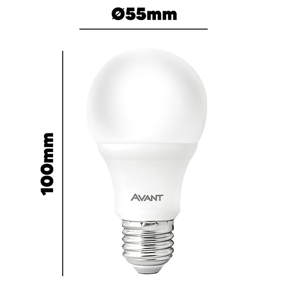 Lâmpada Led Avant 12W E27 Luz Branca 25000H 6,500K 1005 Lúmens Bivolt