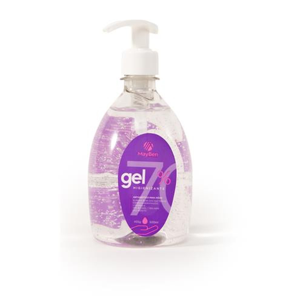 Alcool Gel 70% 500 Ml Valvula Pump Mayben
