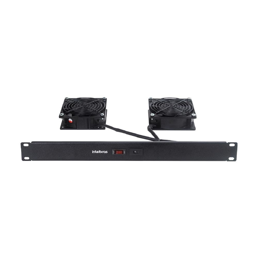Kit Ventilação para Racks Intelbras KVR 2V, 10A, 3000 RPM, 19", Preto