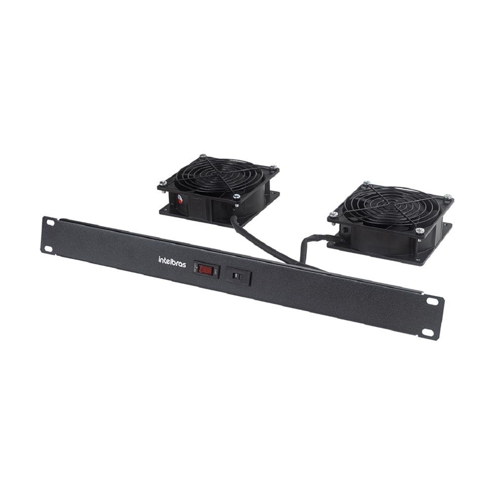 Kit Ventilação para Racks Intelbras KVR 2V, 10A, 3000 RPM, 19", Preto