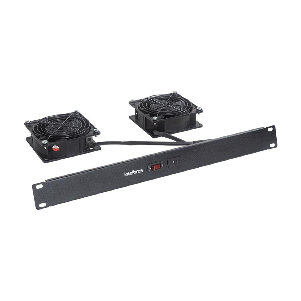 Kit Ventilação para Racks Intelbras KVR 2V, 10A, 3000 RPM, 19", Preto