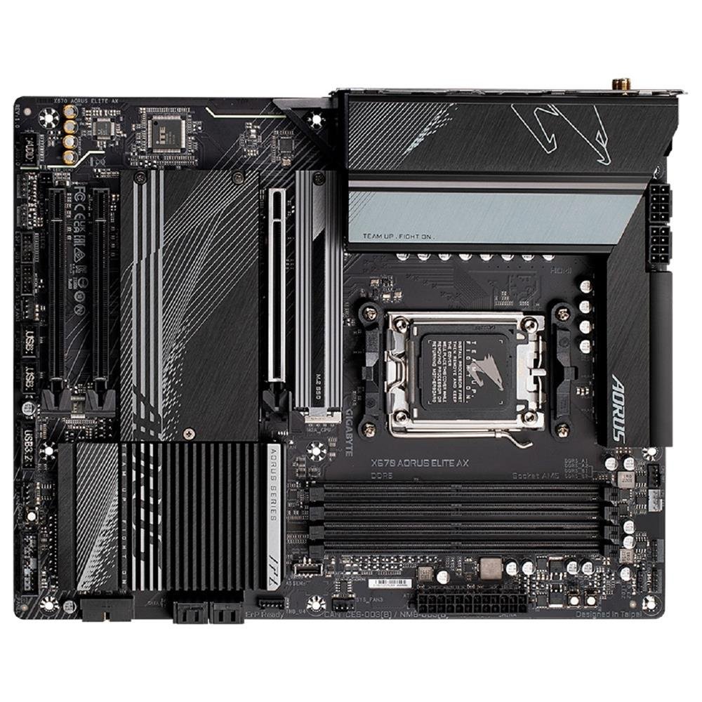 Placa Mãe Gigabyte X670 Aorus Elite AX, Chipset X670, AMD AM5, ATX, DDR5