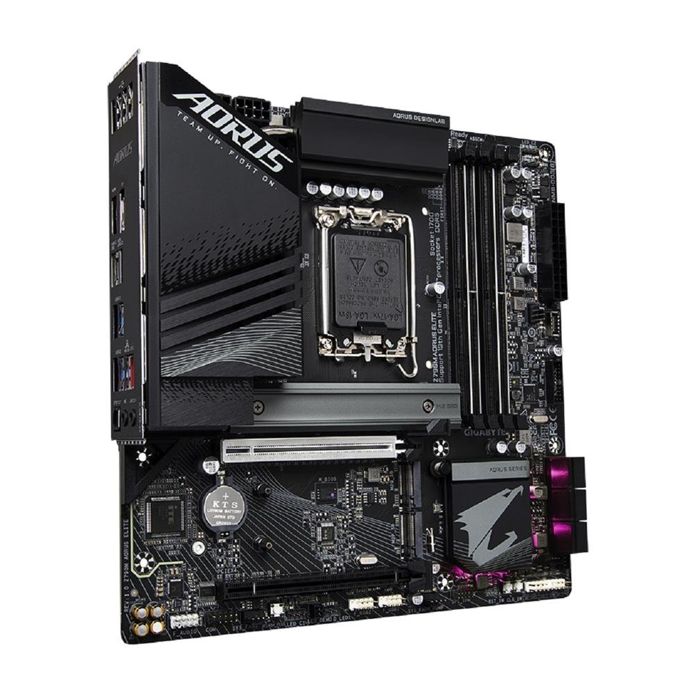 Placa Mãe Gigabyte Z790M Aorus Elite, Chipset Z790, Intel LGA 1700, Micro ATX, DDR5