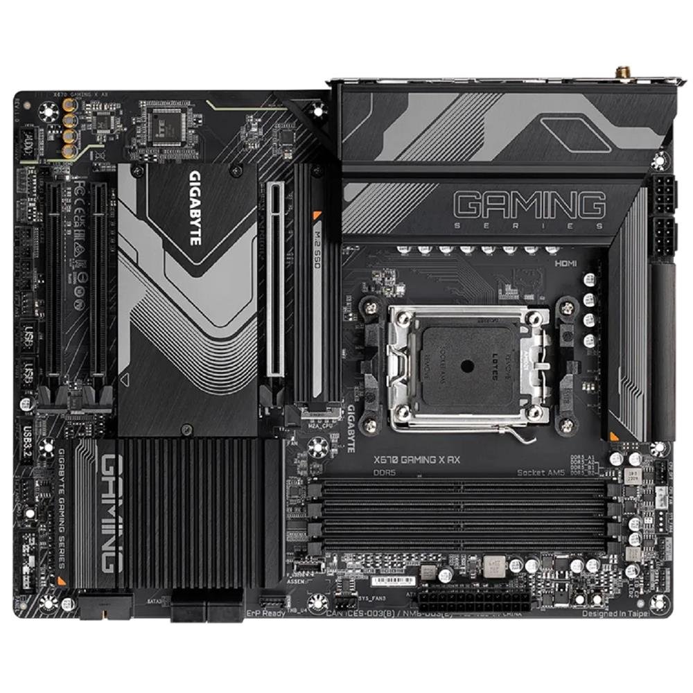 Placa Mãe Gigabyte X670 Gaming X AX, Chipset X670, AMD AM5, ATX, DDR5