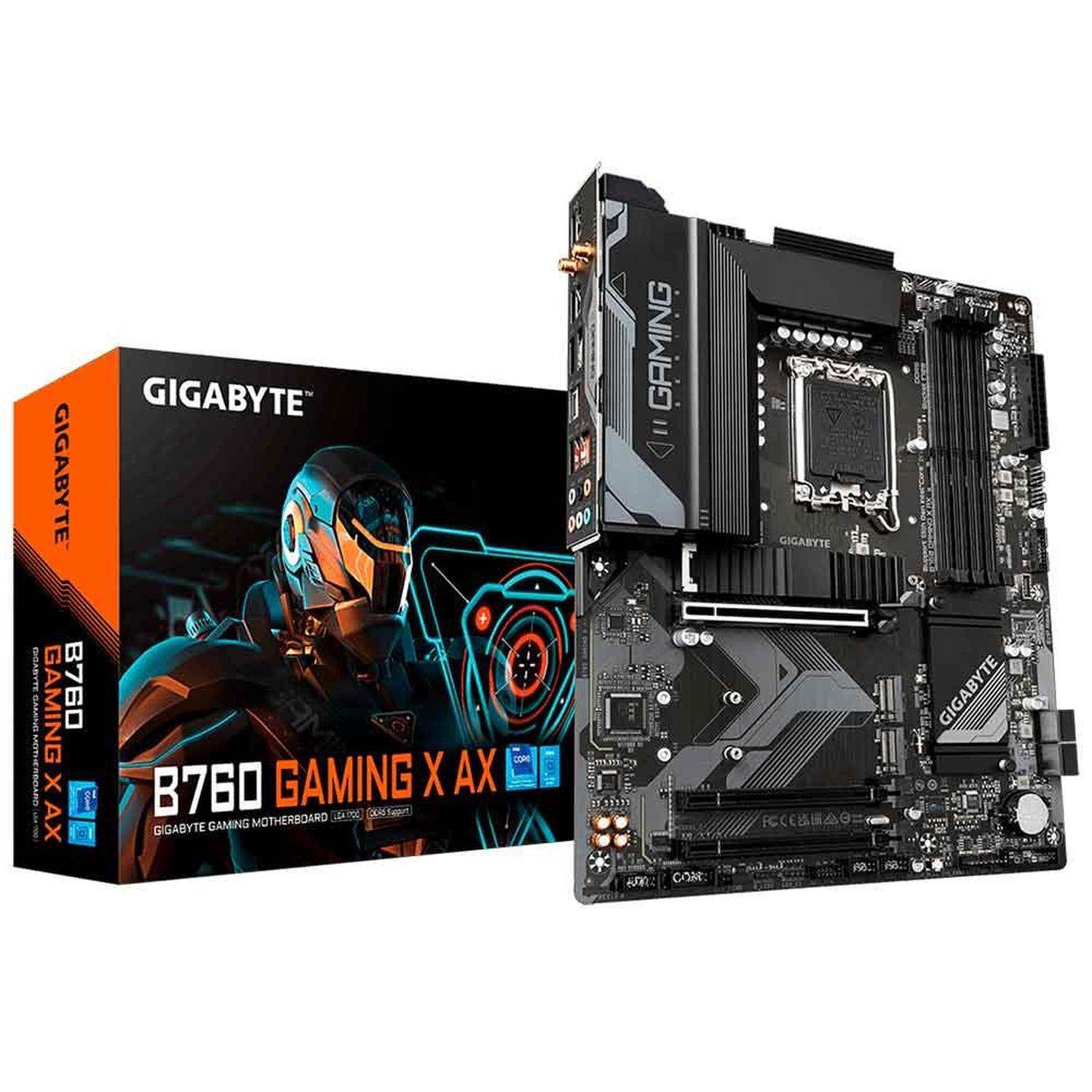 Placa Mãe Gigabyte B760 Gaming X Ax, Chipset B760, Intel Lga1700, Atx, Ddr5
