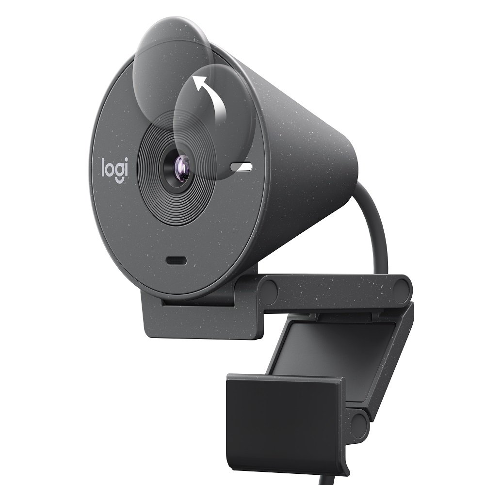 Webcam Brio 300 Full Hd 1080p, Grafite, 960-001413, Logitech