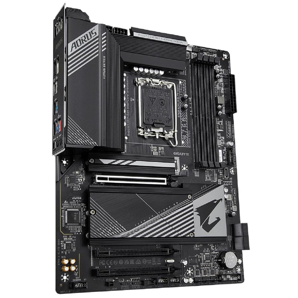 Placa Mãe Gigabyte B760 Aorus Elite DDR4, Chipset B760, Intel LGA 1700, ATX