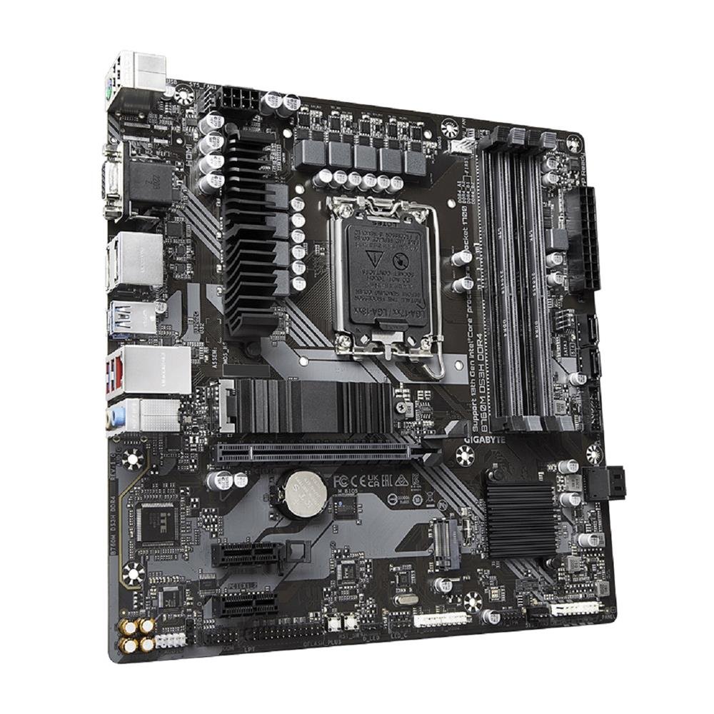 Placa Mãe Gigabyte B760M DS3H DDR4, Chipset B760, Intel LGA1700, mATX